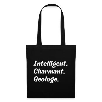 Intelligent. Charmant. Geologe - Stoffbeutel - Schwarz - Vorne