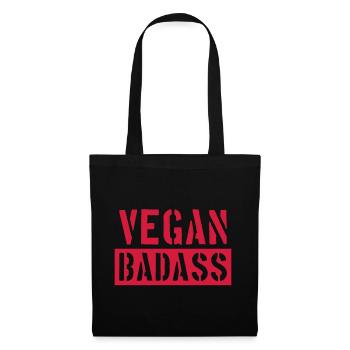 VEGAN BADASS VEGANER FUNNY DRÔLE - Sac en tissu - noir - Devant