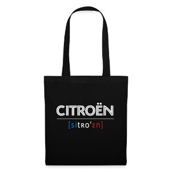 Citroën Drapeau France - Sac en tissu - noir - Devant