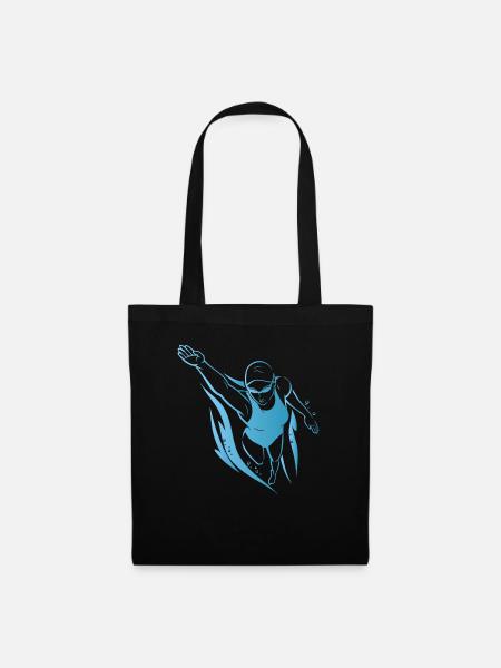 Schwimm - Shirt Tauchen Sport Pool Wasser Geschenk - Stoffbeutel - Schwarz