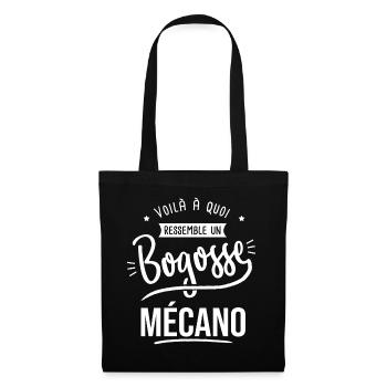 mécanisien bogosse mécano cadeau humour mécanique - Sac en tissu - noir - Devant