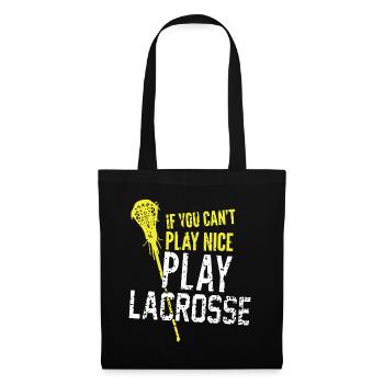 Play Lacrosse - Tote Bag - black - Front