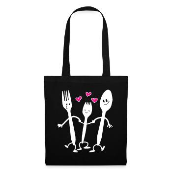 Spork Love Shirt Funny Family Reunion - Tote Bag - black - Front