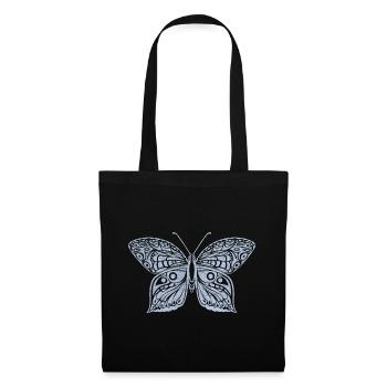 Schmetterling - Stoffbeutel - Schwarz - Vorne