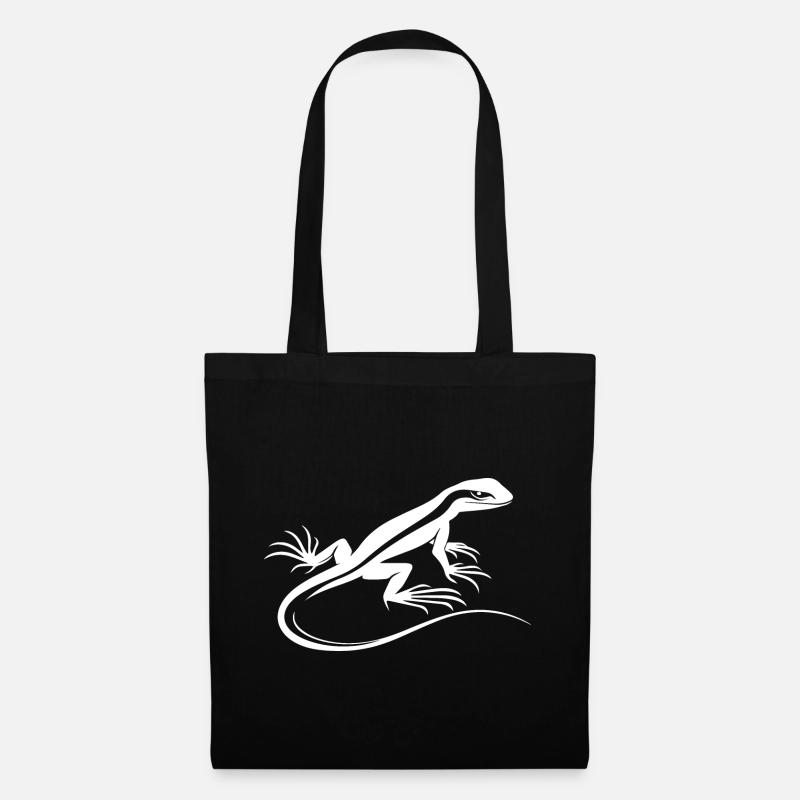 Echse - Stoffbeutel - Schwarz