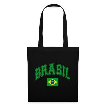Drapeau du Brésil - Sac en tissu - noir - Devant