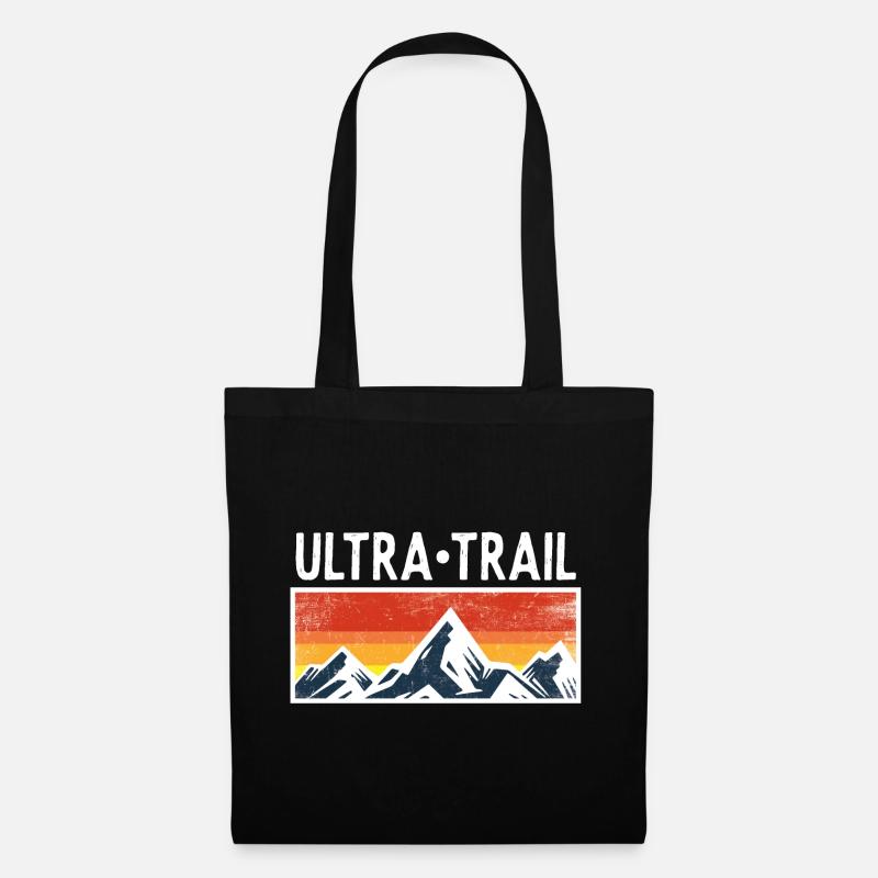 Ultra Trail Runner Mountains Berge Geschenk Läufer - Stoffbeutel - Schwarz