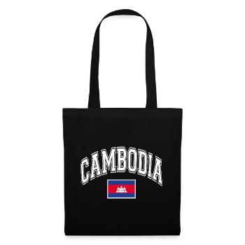 Drapeau du Cambodge - Sac en tissu - noir - Devant