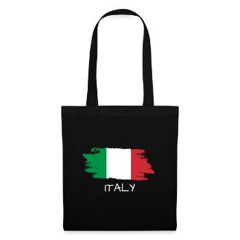 Italien - Stoffbeutel - Schwarz - Vorne
