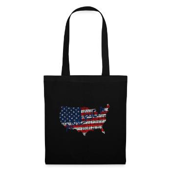 United States of America - Stoffbeutel - Schwarz - Vorne