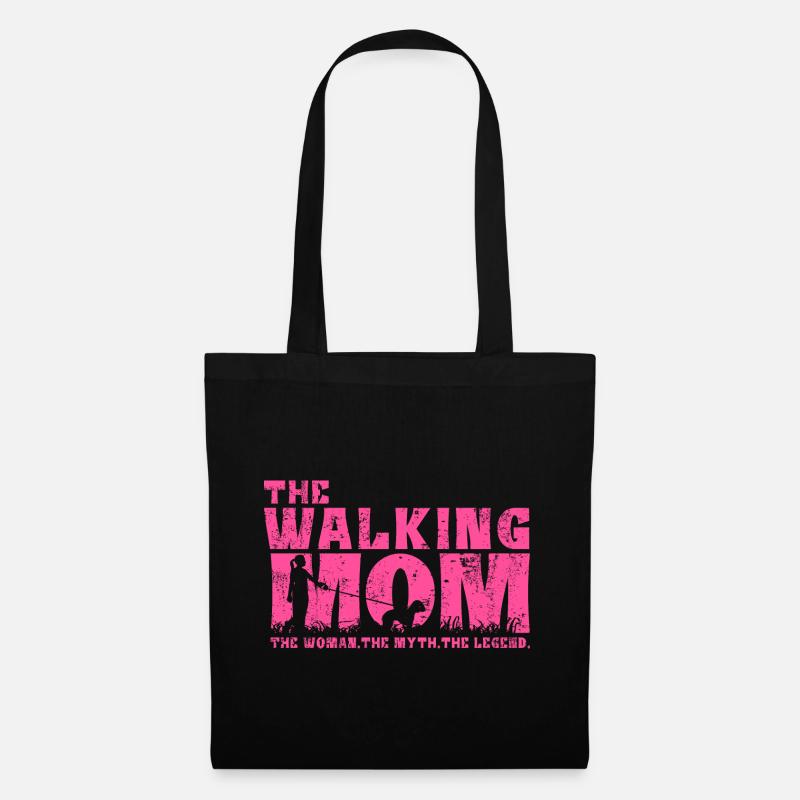 Bedlington Terrier Hund Mom Mama Frauchen Pink - Stoffbeutel - Schwarz