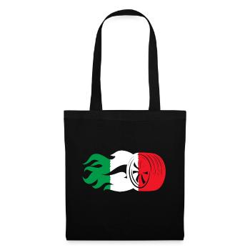Italien Motorsport Flagge - Stoffbeutel - Schwarz - Vorne