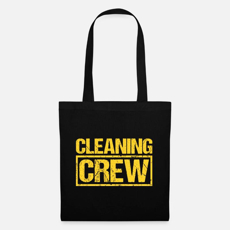 Cleaning Reinigungs Putz Crew Team Personal - Stoffbeutel - Schwarz