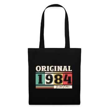 40e anniversaire mari février Vintage 1984 Original - Sac en tissu - noir - Devant