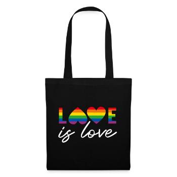 LGBTQIA+ love is love rainbow flag - Tote Bag - black - Front