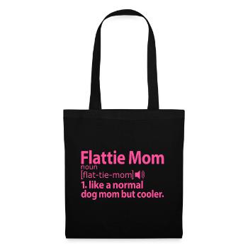Flat-Coated Retriever Flattie Mama Mama Mistress - Sac en tissu - noir - Devant
