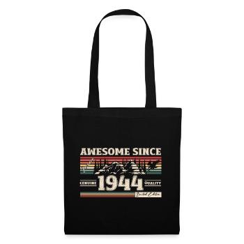 80e anniversaire génial depuis janvier Vintage 1944 - Sac en tissu - noir - Devant