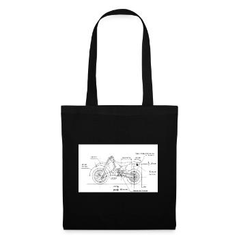 Plan moto : Chopper personnalisé - Sac en tissu - noir - Devant