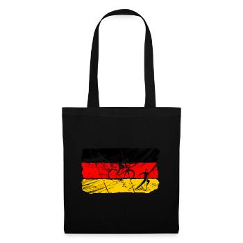 Triathlon Flag Germany (GER) - Tote Bag - black - Front