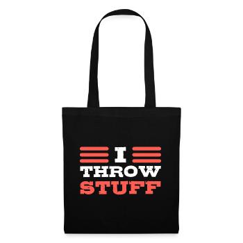 I Throw Stuff Speerwerfer - Stoffbeutel - Schwarz - Vorne