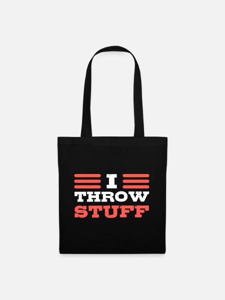 I Throw Stuff Speerwerfer - Stoffbeutel - Schwarz