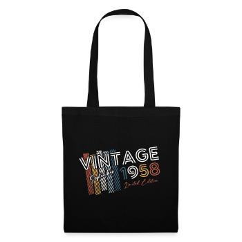 66ème Anniversaire Millésime Septembre 1958 Cru 58 - Sac en tissu - noir - Devant