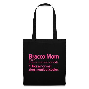 Bracco Italiano Maman Mama Maîtresse Dictons roses - Sac en tissu - noir - Devant