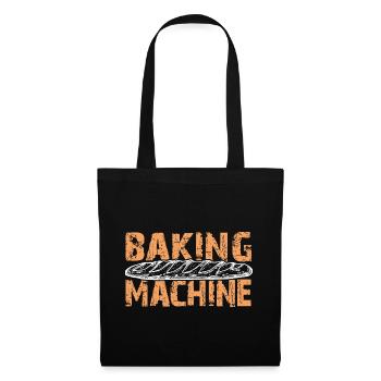 I bake my own bread - funny baking motif - Tote Bag - black - Front