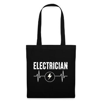 Electrician Lineman - Stoffbeutel - Schwarz - Vorne