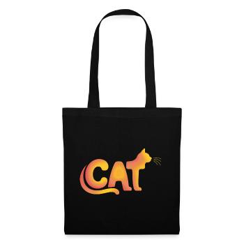 Cat - Cute Cat Logo - Tote Bag - black - Front