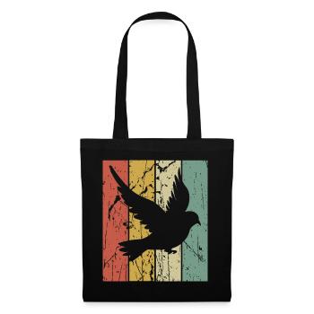 Retro pigeon shape design for pigeon fanciers - Tote Bag - black - Front