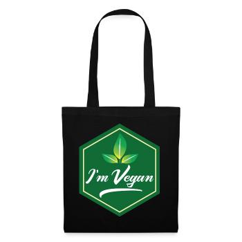I'm Vegan Design for Proud Vegans - Tote Bag - black - Front