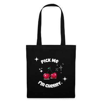 Cherries - Glitter - Tote Bag - black - Front