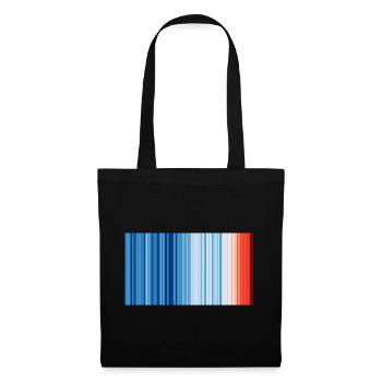 Warming Stripes Global 2019 - Tote Bag - black - Front