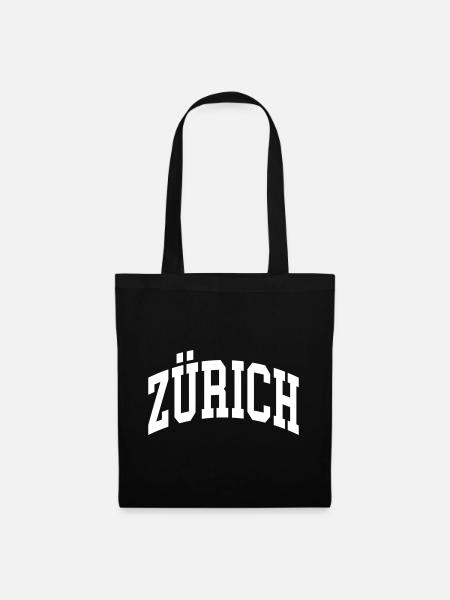 Zürich - Stoffbeutel - Schwarz