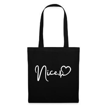 Nice heartbeat Nice city France - Tote Bag - black - Front