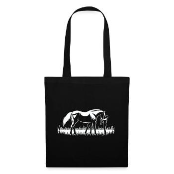 Connected Souls - A Horse and its Rider - Tote Bag - black - Front
