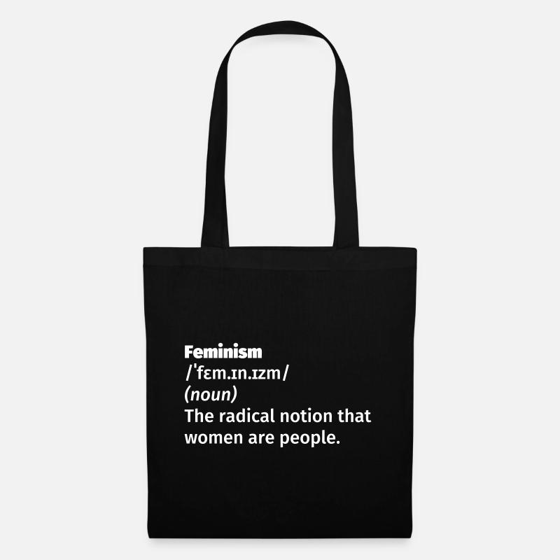 Feminismus Definition - Stoffbeutel - Schwarz