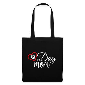 Dog Mom - Stoffbeutel - Schwarz - Vorne
