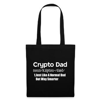 Crypto Dad Like A Normal Dad Bitcoin Coin Miner - Stoffbeutel - Schwarz - Vorne