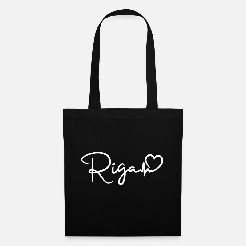 Riga Herzschlag - Stoffbeutel - Schwarz