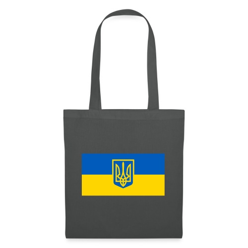 Ukraine Wappen auf Blau Gelb Flagge - Stoffbeutel
