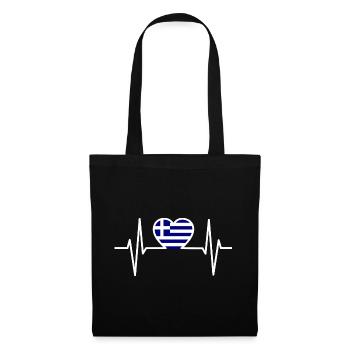 Greece Greek ECG Gift - Tote Bag - black - Front