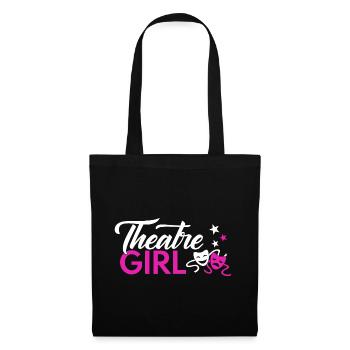 Theater : Theatre GIRL : Theater Schauspieler - Stoffbeutel - Schwarz - Vorne