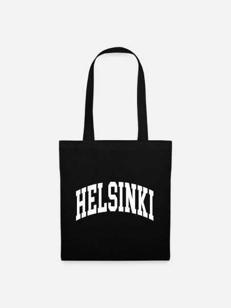 Helsinki - Stoffbeutel - Schwarz