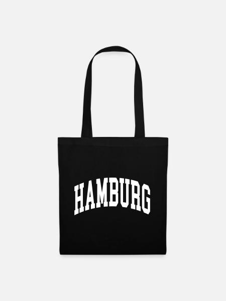 Hamburg - Stoffbeutel - Schwarz