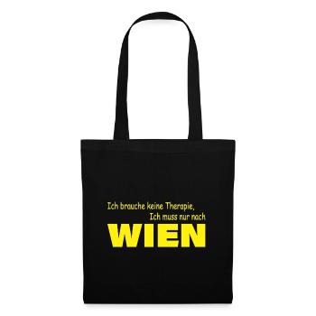 Therapie WIEN - Stoffbeutel - Schwarz - Vorne
