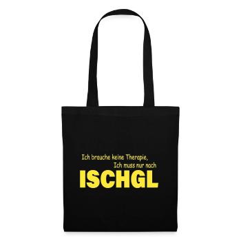 Therapie ISCHGL - Stoffbeutel - Schwarz - Vorne