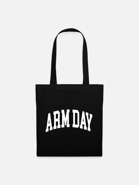 Arm Day - Stoffbeutel - Schwarz