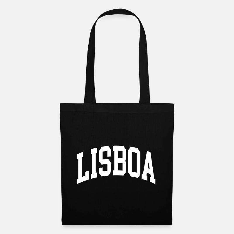 Lissabon - Stoffbeutel - Schwarz